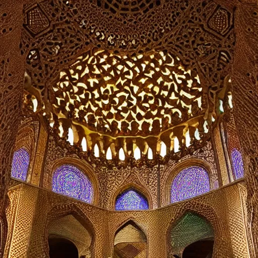 Prompt: beautiful intricate muqarnas