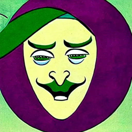 Image similar to eggplant with the face of elon mask, by will eisner,