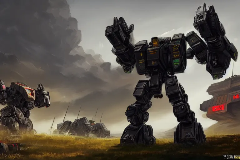 Image similar to mechwarrior battletech, trending on art station, fantasy, smooth