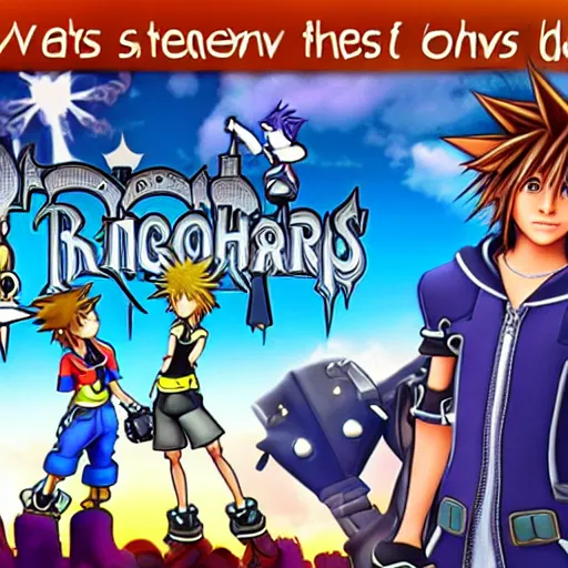 Prompt: screenshot of kingdom hearts gameplay