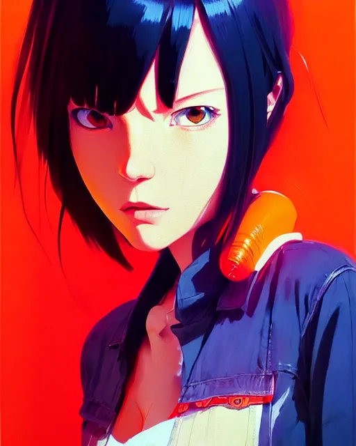 Image similar to orange cat!!!, audrey plaza, realistic shaded perfect, fine details. anime. realistic shaded lighting poster by ilya kuvshinov katsuhiro otomo ghost - in - the - shell, magali villeneuve, artgerm, jeremy lipkin and michael garmash and rob rey