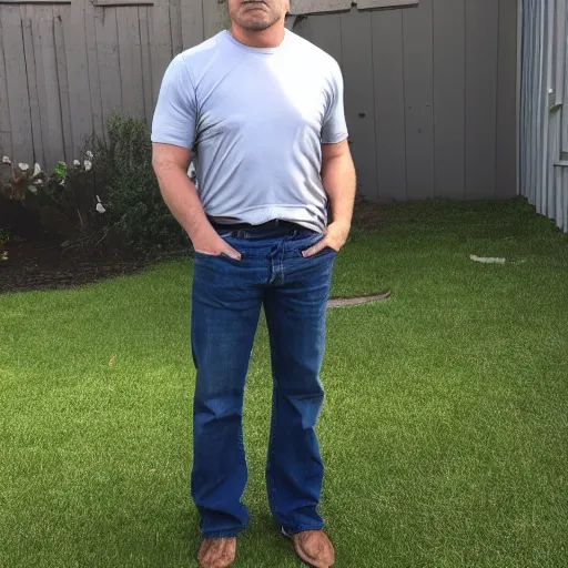 Image similar to photo of a 4 0 year old man that looks young for his age that takes hgh and testosterone. full body can be seen