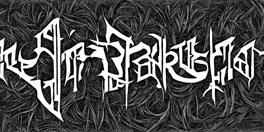 Image similar to the word subsume in death metal typeface, symmetrical, super detailed