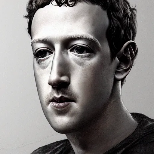 Image similar to Mark Zuckerberg smoking multiple cigarettes, portrait by Cedric Peyravernay, highly detailed, excellent composition, cinematic concept art, dramatic lighting, trending on ArtStation