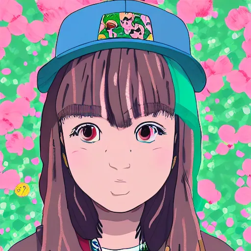 Prompt: hila klein, ugly, old, anime style, digital art, cute, teddy fresh