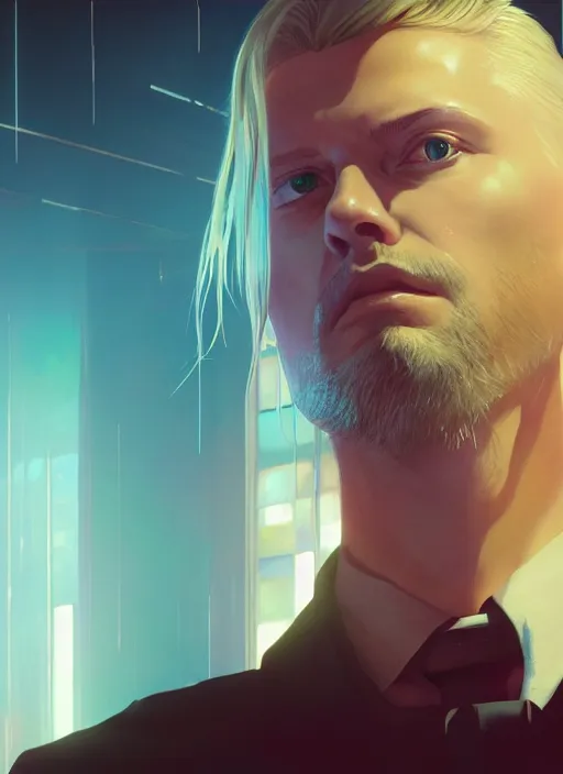 Prompt: highly detailed portrait of johan liebert in cyberpunk 2 0 7 7, stephen bliss, unreal engine, greg rutkowski, loish, rhads, beeple, makoto shinkai and lois van baarle, ilya kuvshinov, rossdraws, tom bagshaw, alphonse mucha, global illumination, god rays, detailed and intricate environment