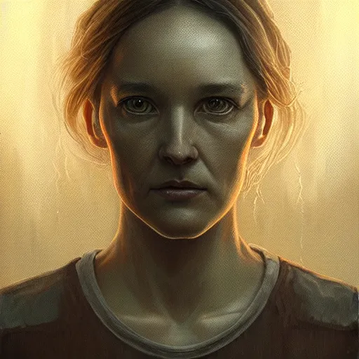 Image similar to Alien grey portrait, atmospheric lighting, painted, intricate, golden hour, ultra detailed by Leesha Hannigan, Ross Tran, Thierry Doizon, Kai Carpenter, Ignacio Fernández Ríos