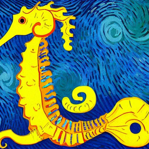 Prompt: seahorse by Vincent van Gogh