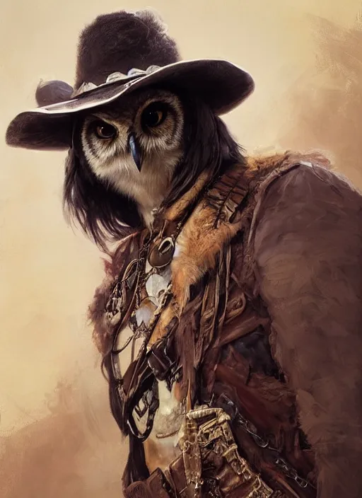 Image similar to Portrait or an owl dressed as the lone ranger, marvel comics, dark, intricate, highly detailed, smooth, artstation, digital illustration by Ruan Jia and Mandy Jurgens and Artgerm and Wayne Barlowe and Greg Rutkowski and Frank Frazetta