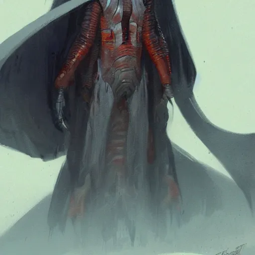 Image similar to concept art viceroy nute gunray from star wars prequels by greg rutkowski