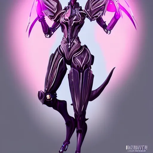 Prompt: highly detailed exquisite fanart, of a beautiful female warframe, but as an anthropomorphic elegant robot female dragoness, glowing eyes, shiny and smooth off-white plated armor, bright Fuchsia skin beneath the armor, sharp claws, robot dragon four fingered hands, and robot dragon three clawed feet, standing elegant majestic pose, full body and head shot, epic cinematic shot, professional digital art, high end digital art, singular, realistic, DeviantArt, artstation, Furaffinity, 8k HD render, epic lighting, depth of field