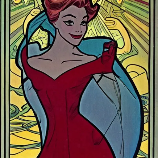 Prompt: elsa. well composed, clean elegant painting, beautiful detailed face. comic book art by steve ditko and jack kirby and ( alphonse mucha )