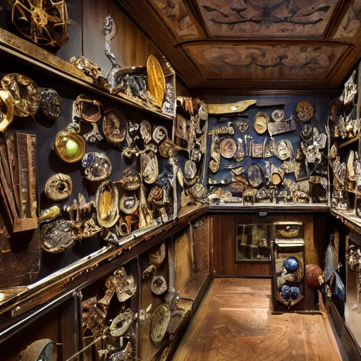 Prompt: An enormous treasure room filled with artifacts, jewels and treasures lost to time, ultra-high definition, 4K, museum quality photo