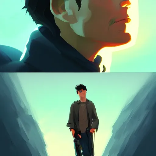 Image similar to Portrait of Cillian Murphy as the Reaper, mattepainting concept Blizzard pixar maya engine on stylized background splash comics global illumination lighting artstation lois van baarle, ilya kuvshinov, rossdraws