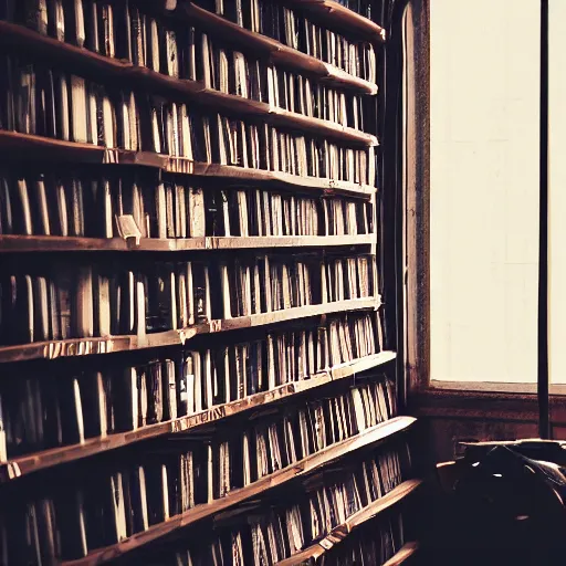 Prompt: old vintage book shop, warm light with dust in the air, old books everywhere, inctricate detail, ultra realistic, cinematic lighting, moody, octane render, unreal engine