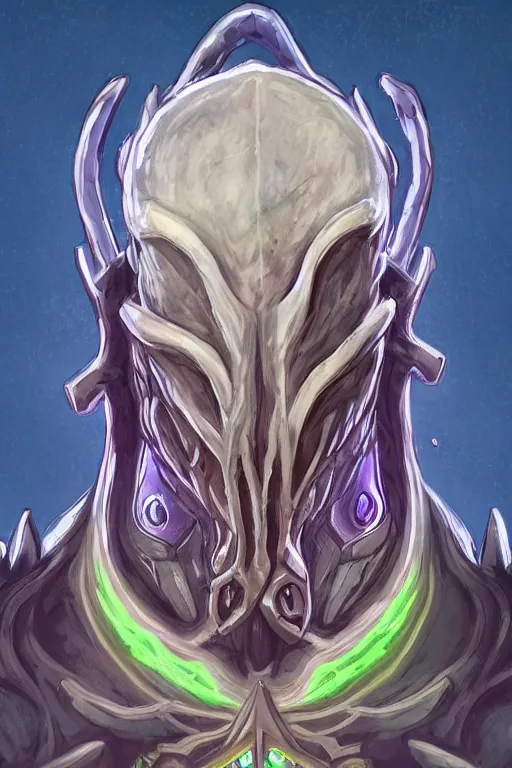 Image similar to an in game portrait of a mind flayer from the legend of zelda breath of the wild, breath of the wild art style.
