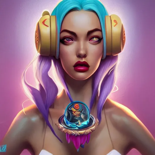 Image similar to lofi jinx from league of legends, Pixar style, by Tristan Eaton Stanley Artgerm and Tom Bagshaw.