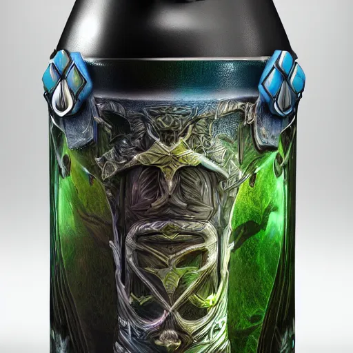 Prompt: highly secured water bottle containing entire unviverse, high detail, fantasy art, concept art, 4 k, ultra detail, computer art