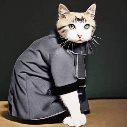 Image similar to cat wearing a coat suit