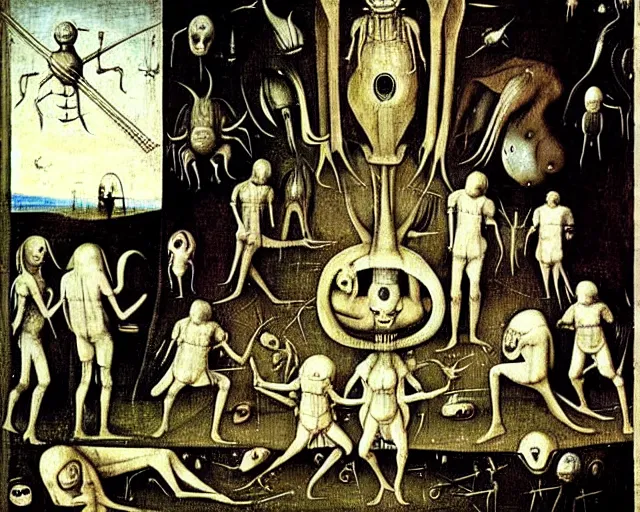 Prompt: the miracle of life by H.R.Giger, hieronymus bosch H 768