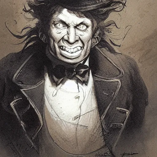 Image similar to mr hyde high resolution, high quality, by jean - baptiste monge