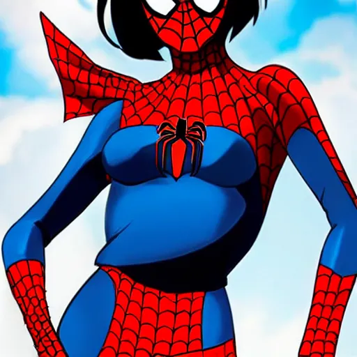 Prompt: videl in spider man costume