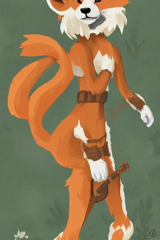 Prompt: a medieval anthropomorphic fox furry fursona with a fluffy tail in a forest, backlighting, trending on artstation, cartoon, trending on furaffinity, furry art, lineless