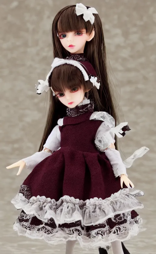 Image similar to dollfie in Sleeveless turtleneck baroque dress