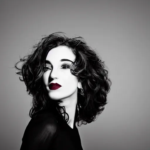 Image similar to a beautiful stylize photo real portrait of the singer LP