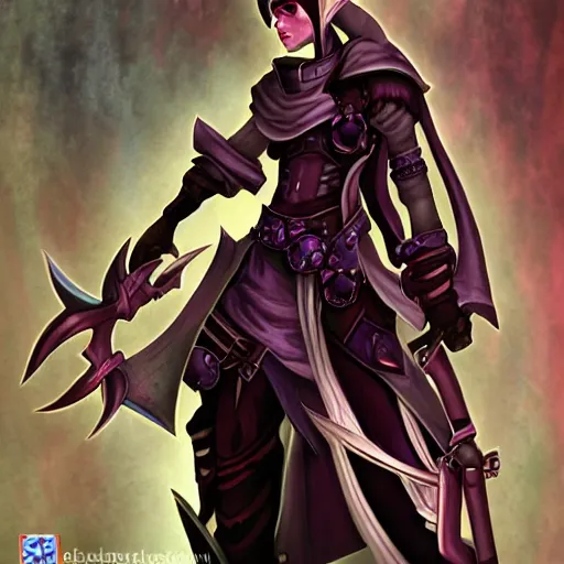 Image similar to PSX JRPG character portrait of a dark elf rogue necromancer