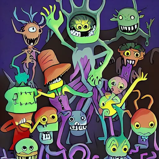 Image similar to nightmare Monsters by Alex Hirsch