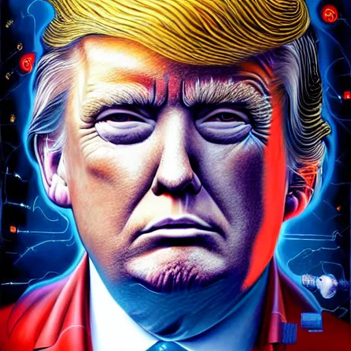 Prompt: Biopunk portrait of Donald Trump, by Tristan Eaton Stanley Artgerm and Tom Bagshaw.