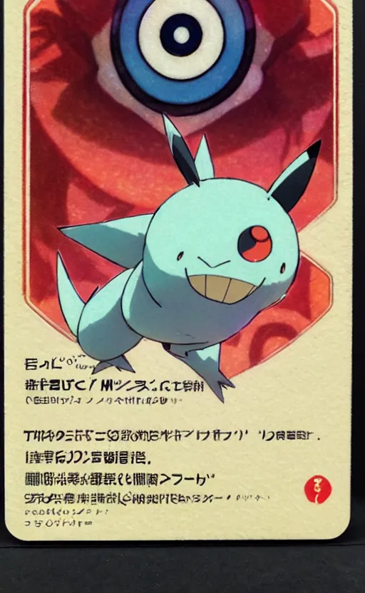 Prompt: a pokemon card from 1 9 5 0, illustration, concept art, anime key visual, trending pixiv fanbox, by wlop and greg rutkowski and makoto shinkai and studio ghibli and kyoto animation, symmetrical facial features, pocket monster companion, front trading card art