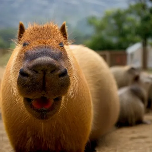 Image similar to photograph of the world's largest capybara