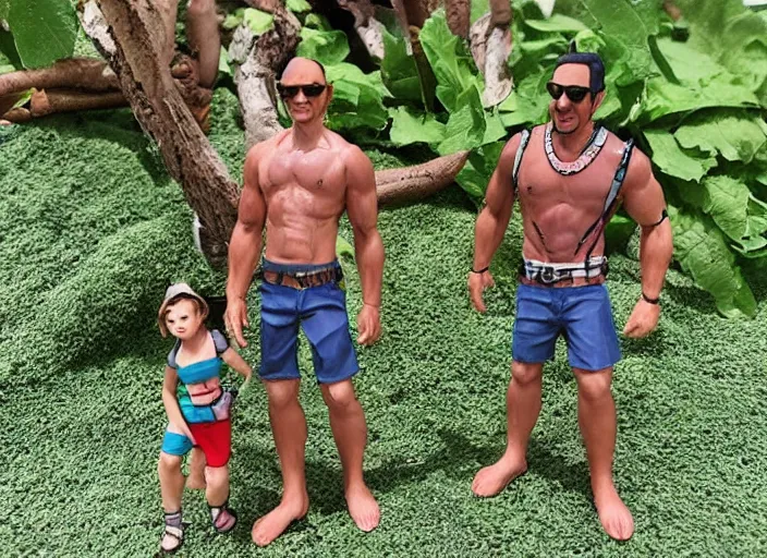 Prompt: Image on the store website, eBay, Full body, 80mm resin figure of People dressed in vacation attire