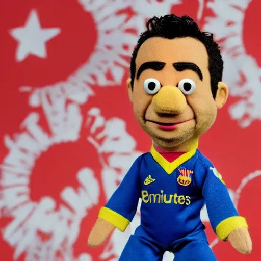 Image similar to xavi hernandez as a muppet