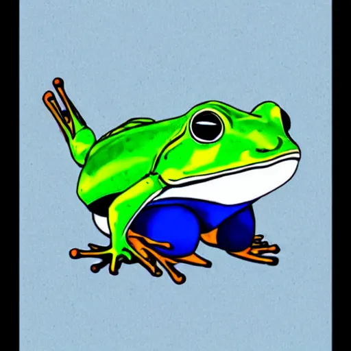 Prompt: wholesome ninja frog