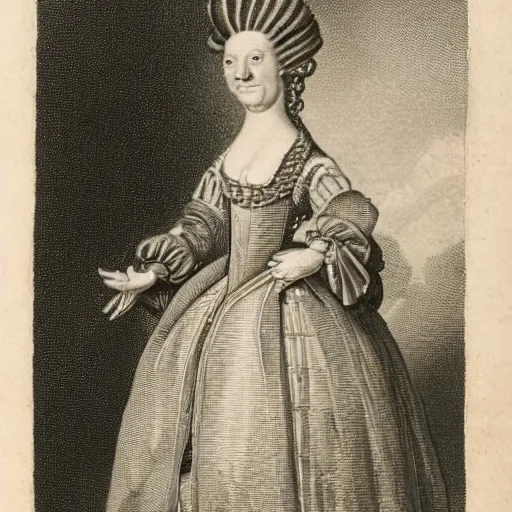 Image similar to photo of a woman in 1 7 5 0 london