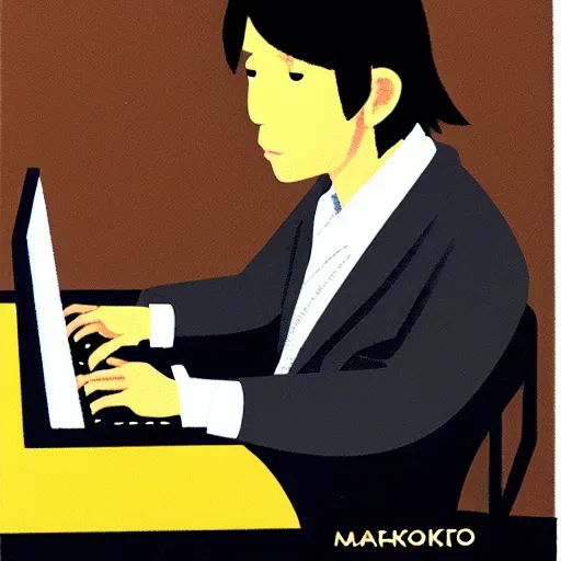 Prompt: portrait of a programmer by makoto yukimura