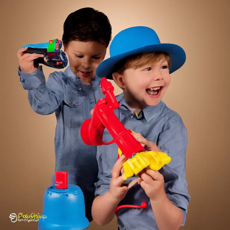 Image similar to fisher price cattle prod, product photo, studio lighting