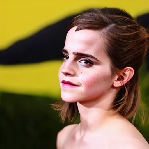 Image similar to a portrait photograph of emma watson's large beard