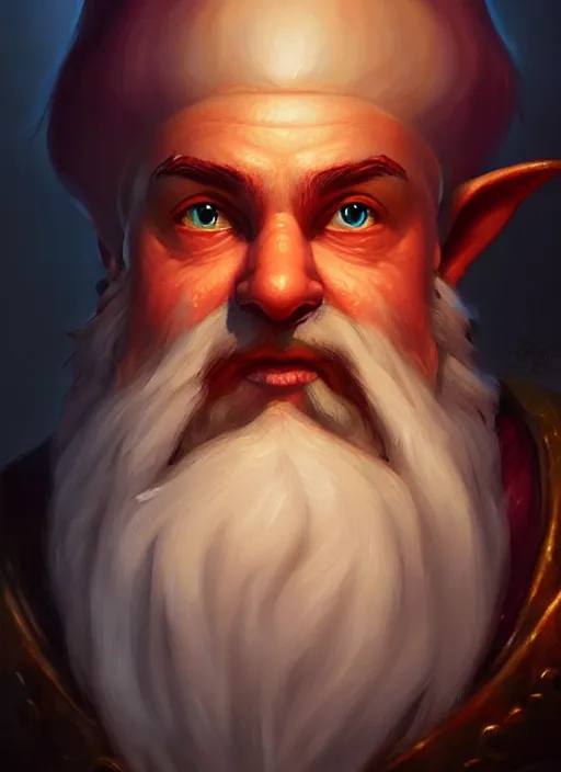 Prompt: a _ fantasy _ style _ portrait _ painting _ of gnome, rpg dnd oil _ painting _ unreal _ 5 _ daz. _ rpg _ portrait _ extremely _ detailed _ artgerm _ greg _ rutkowski _ greg