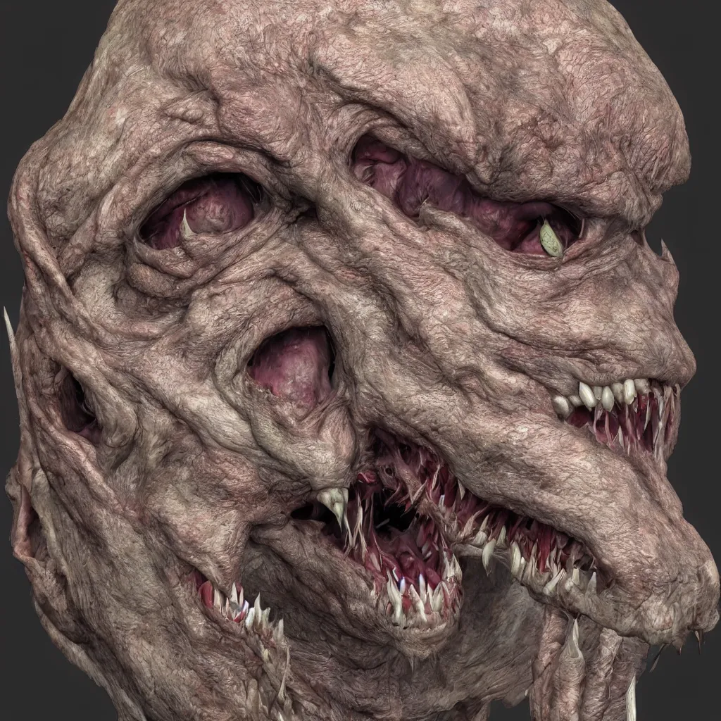 Image similar to horrifying creature, realistic, 4 k
