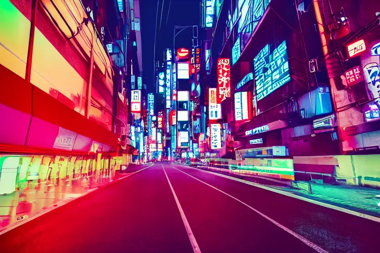 neon tokyo street futuristic aesthetic, wallpaper, | Stable Diffusion