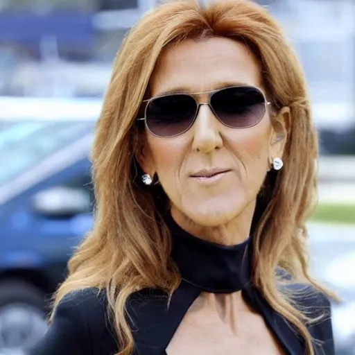 Image similar to celine dion angry at kitten in hot tub lot