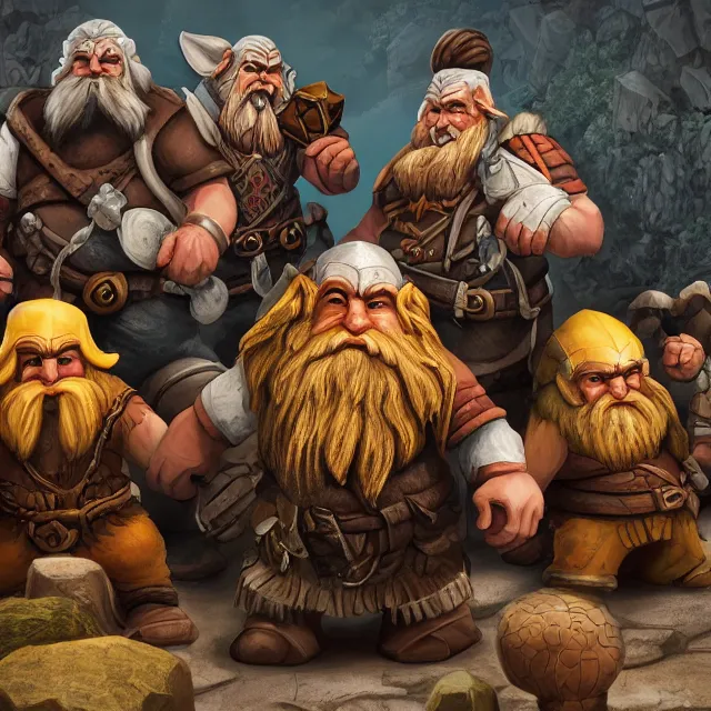 Image similar to dwarves, with beards, deep underground, mining for minerals, fighting bugs, detailed, 4 k