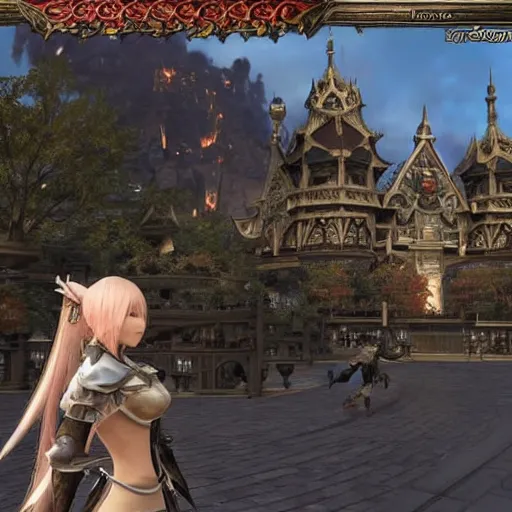 Image similar to Screenshot taken from the new FFXIV expansion. Final Fantasy 14 screenshot.