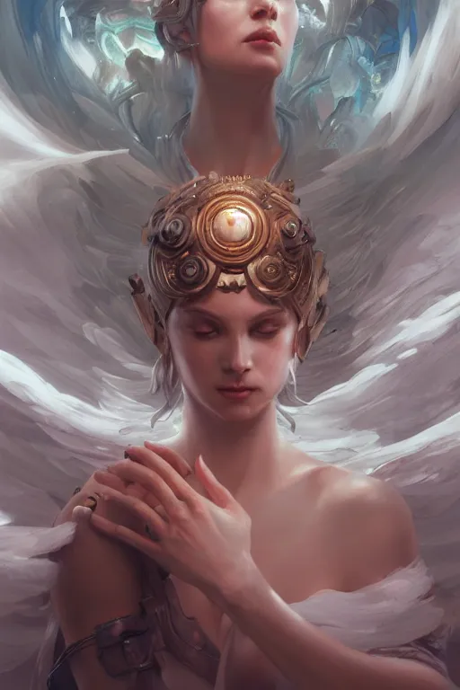 Image similar to goddess of the time, highly detailed, digital painting, artstation, concept art, smooth, sharp focus, illustration, unreal engine 5, 8 k, art by artgerm and greg rutkowski and edgar maxence