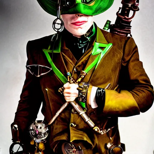 Prompt: the riddler, steampunk