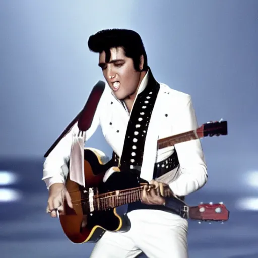 Image similar to elvis presley performing at eurovision 2 0 2 2